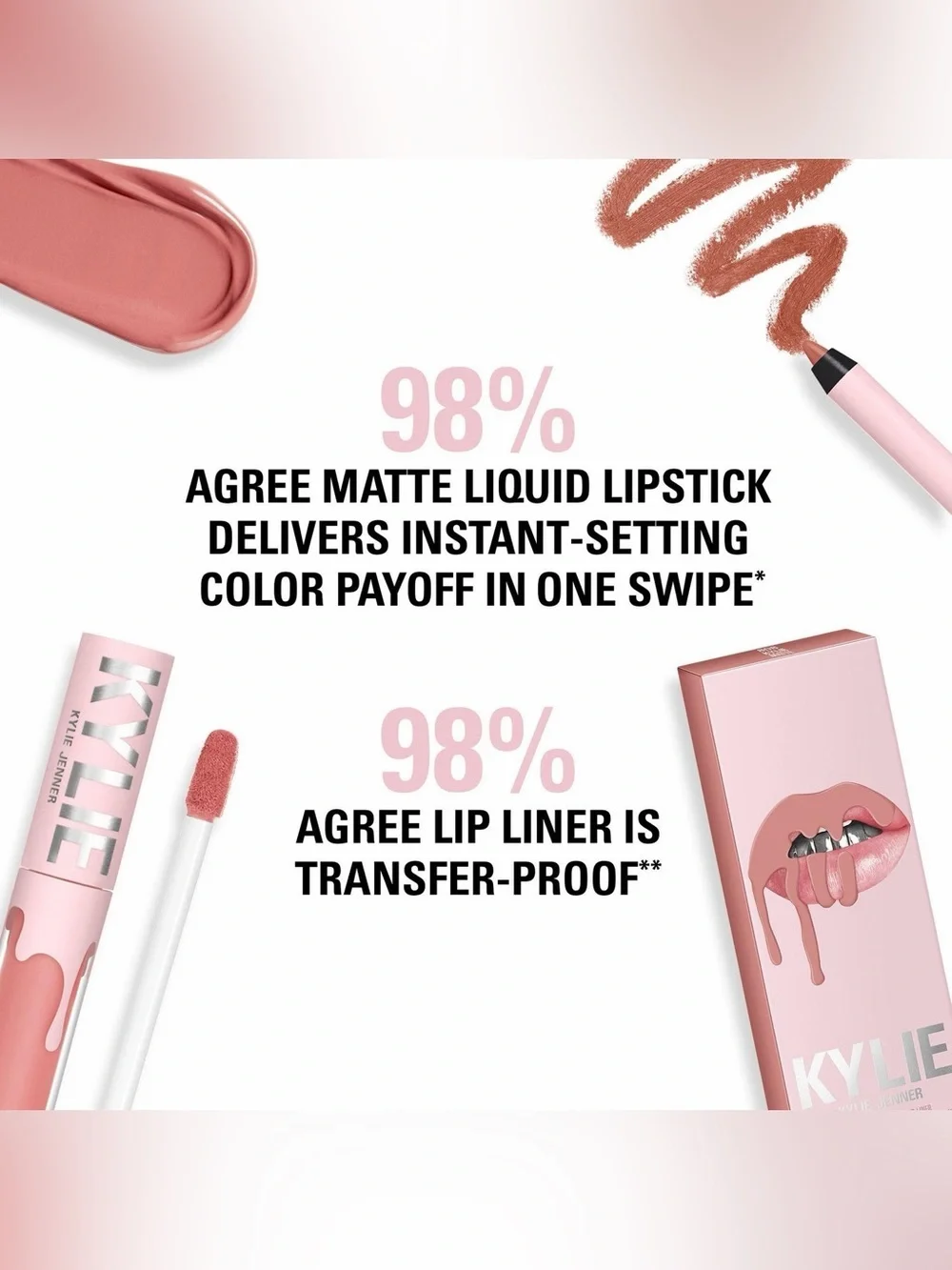 Kylie Cosmetics Matte Liquid Lipstick & Lip Liner Kit “400 Boss” ❤️💋 NIB